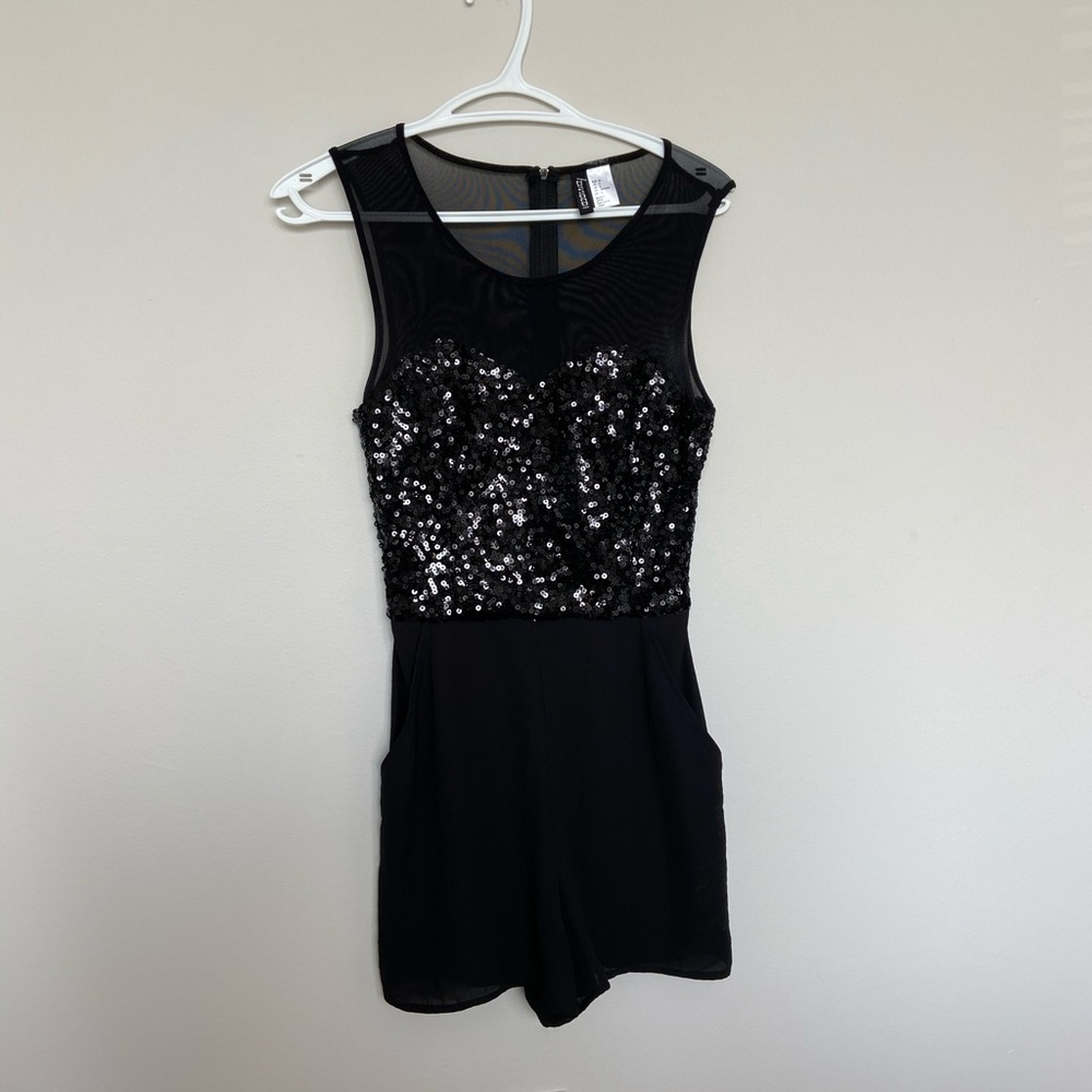 Black Sequin romper